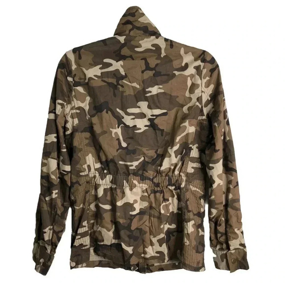 Love Tree Military Brown Camo Cinched Waist Long Sleeve Jacket Medium - Picture 5 of 5